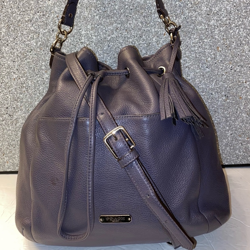 Coach Leather Tote Crossbody Bag